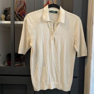 Lauren Ralph Lauren Rib Knit Collared Shirt